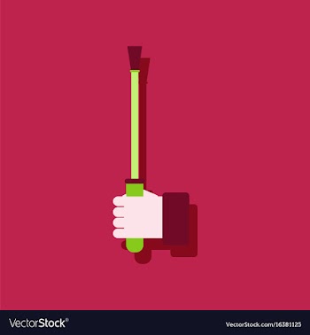Flat icon design sex stick in hand in sticker vector image