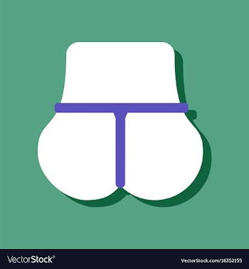 Flat icon design sexy female thong in sticker vector image