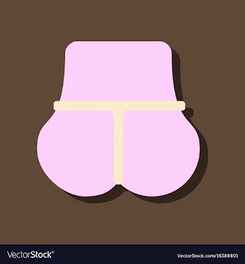 Flat icon design sexy female thong in sticker vector image