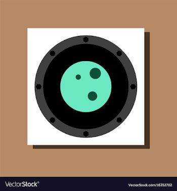 Flat icon design silhouette of the planet in vector image