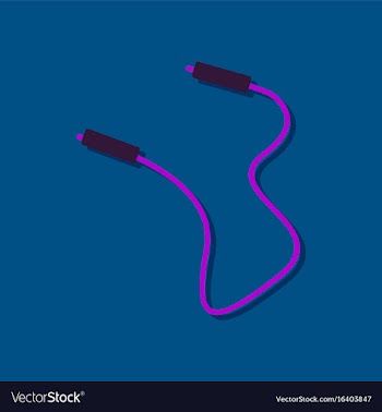 Flat icon design skipping rope in sticker style vector image
