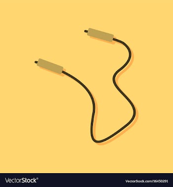 Flat icon design skipping rope in sticker style vector image