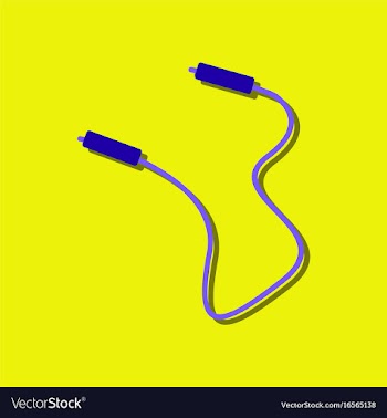 Flat icon design skipping rope in sticker style vector image