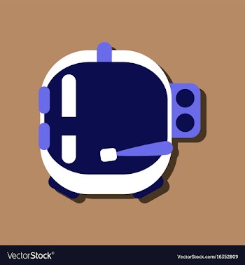 Flat icon design space helmet in sticker style vector image