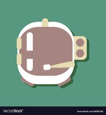 Flat icon design space helmet in sticker style vector image