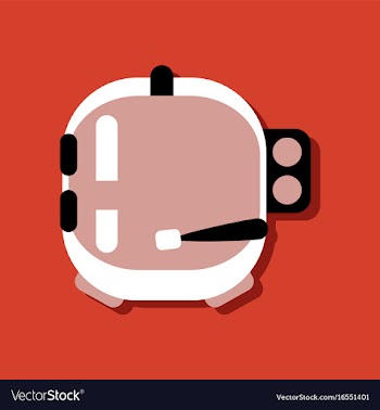 Flat icon design space helmet in sticker style vector image