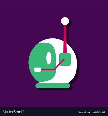 Flat icon design space helmet with antenna in vector image