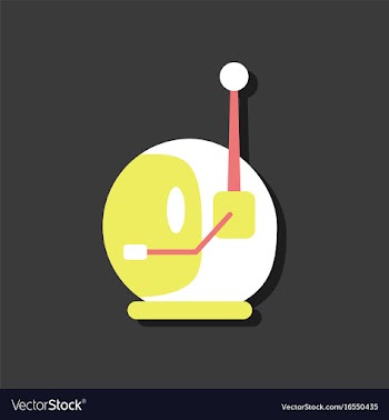 Flat icon design space helmet with antenna in vector image