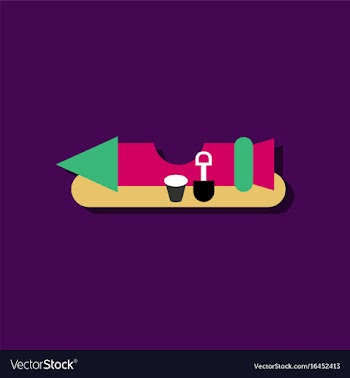 Flat icon design space rocket in sticker style vector image