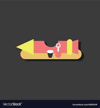 Flat icon design space rocket in sticker style vector image