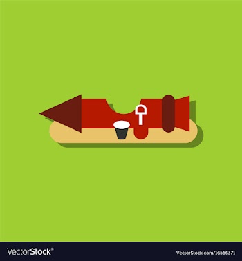 Flat icon design space rocket in sticker style vector image
