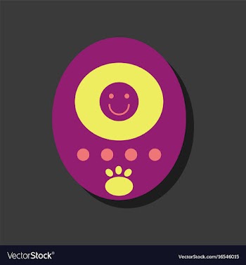 Flat icon design tamagotchi pets pocket game in vector image