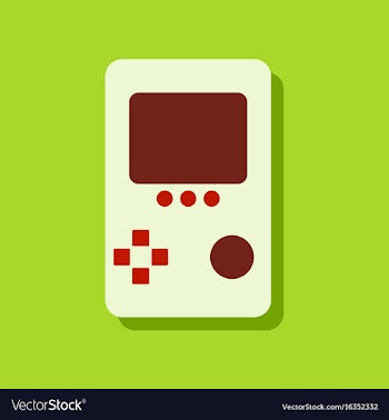 Flat icon design tetris portable game in sticker vector image