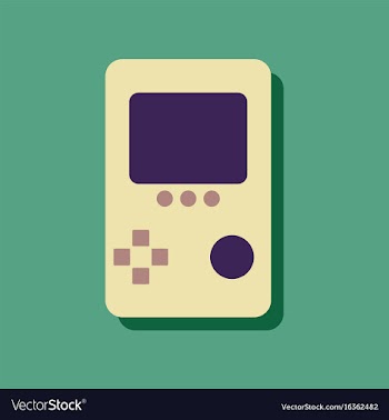 Flat icon design tetris portable game in sticker vector image