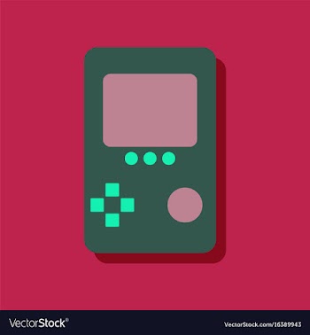 Flat icon design tetris portable game in sticker vector image