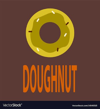Flat icon donut logo vector image