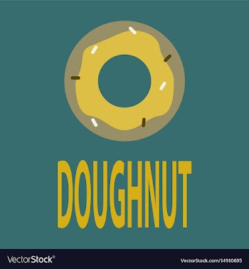 Flat icon donut logo vector image