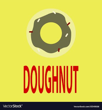 Flat icon donut logo vector image