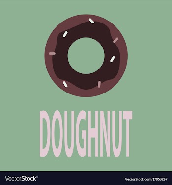 Flat icon donut logo vector image
