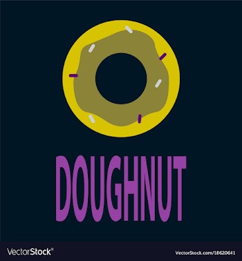 Flat icon donut logo vector image