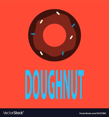 Flat icon donut logo vector image