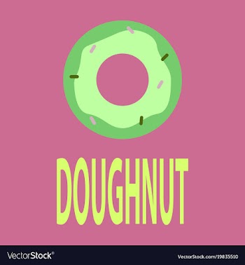 Flat icon donut logo vector image