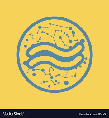 Flat icon element zodiac aquarius vector image