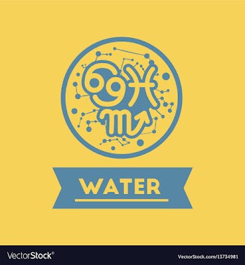 Flat icon element zodiacal water vector image
