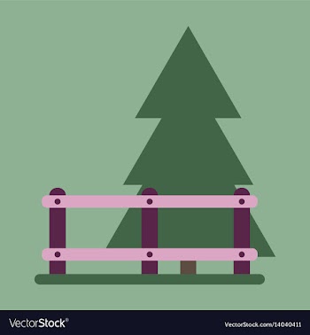 Flat icon fenced spruce vector image