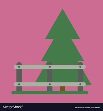 Flat icon fenced spruce vector image