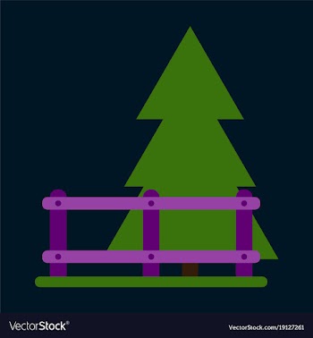 Flat icon fenced spruce vector image