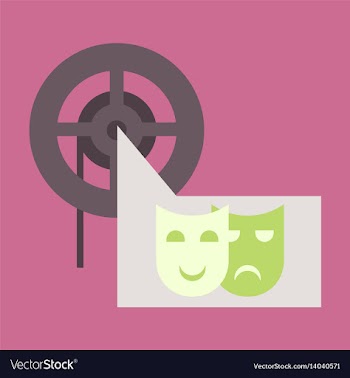 Flat icon film mask vector image