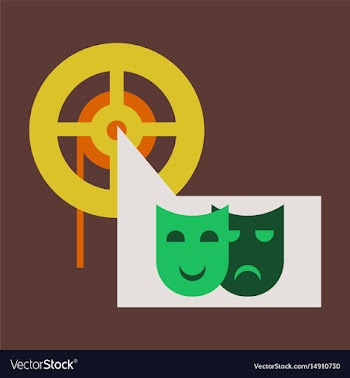 Flat icon film mask vector image