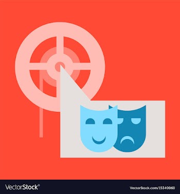 Flat icon film mask vector image