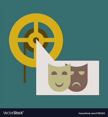 Flat icon film mask vector image