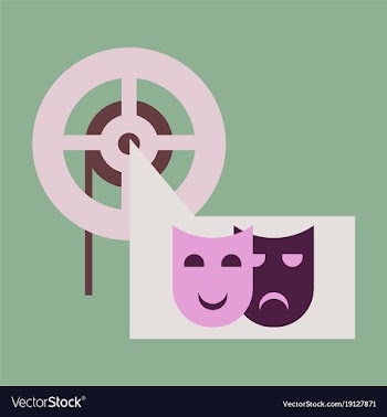 Flat icon film mask vector image