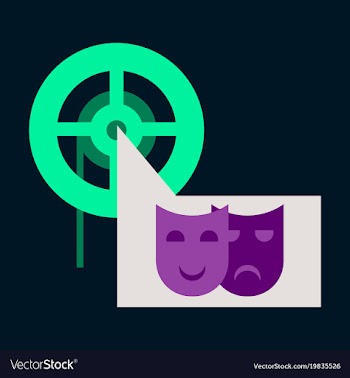 Flat icon film mask vector image