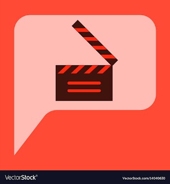 Flat icon film slapstick vector image