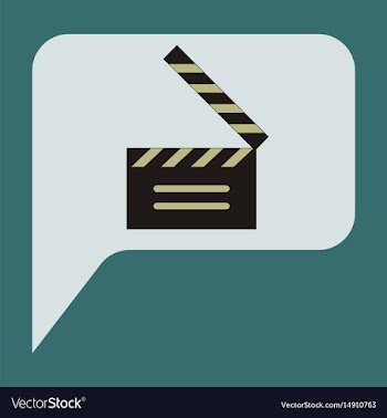Flat icon film slapstick vector image