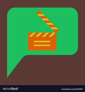 Flat icon film slapstick vector image