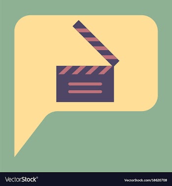 Flat icon film slapstick vector image
