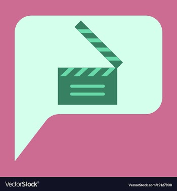 Flat icon film slapstick vector image