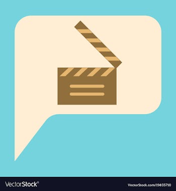 Flat icon film slapstick vector image