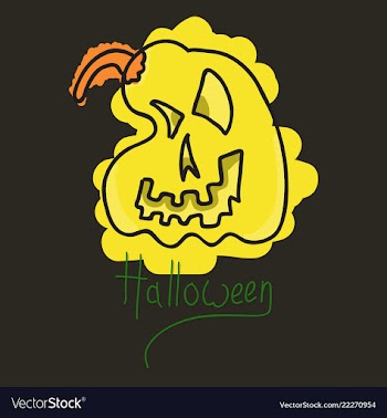 Flat icon halloween emotion pumpkin vector image