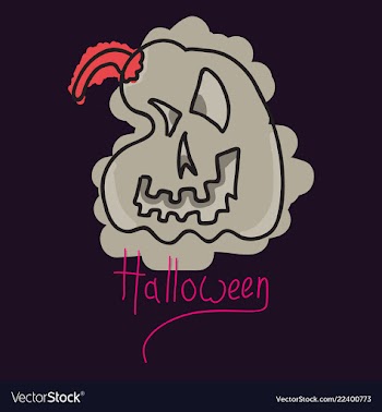 Flat icon halloween emotion pumpkin vector image