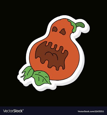 Flat icon halloween emotion pumpkin vector image