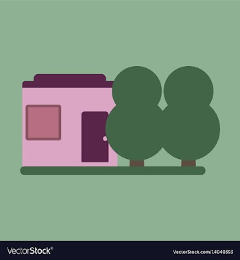 Flat icon house and garden vector image