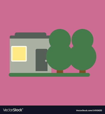 Flat icon house and garden vector image