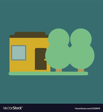 Flat icon house and garden vector image
