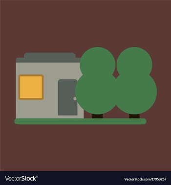 Flat icon house and garden vector image